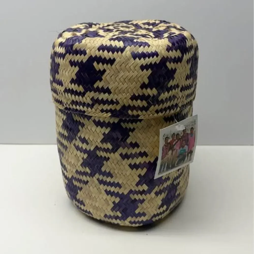 Palm Leaf Woven Basket